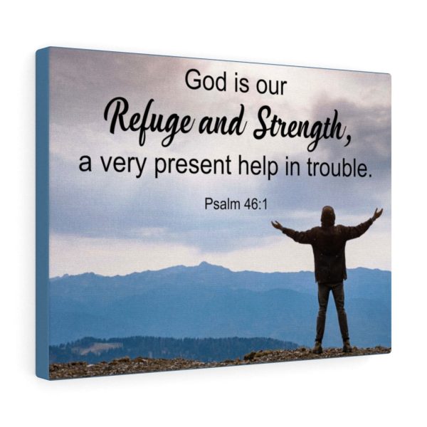 Scripture Canvas God is Our Refuge Psalm 46:1 Christian Bible Verse Meaningful Framed Prints, Canvas Paintings - Image 6