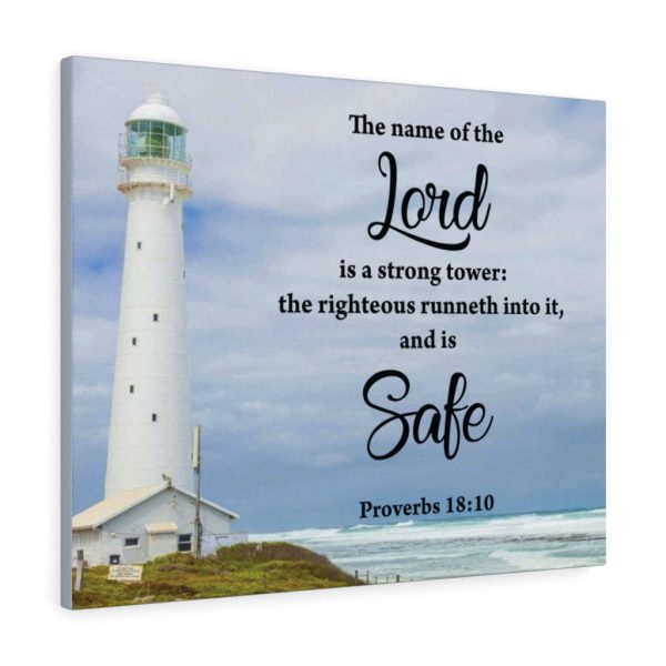 Scripture Canvas The Lord is Safe Proverbs 18:10 Christian Bible Verse Meaningful Framed Prints, Canvas Paintings - Image 5