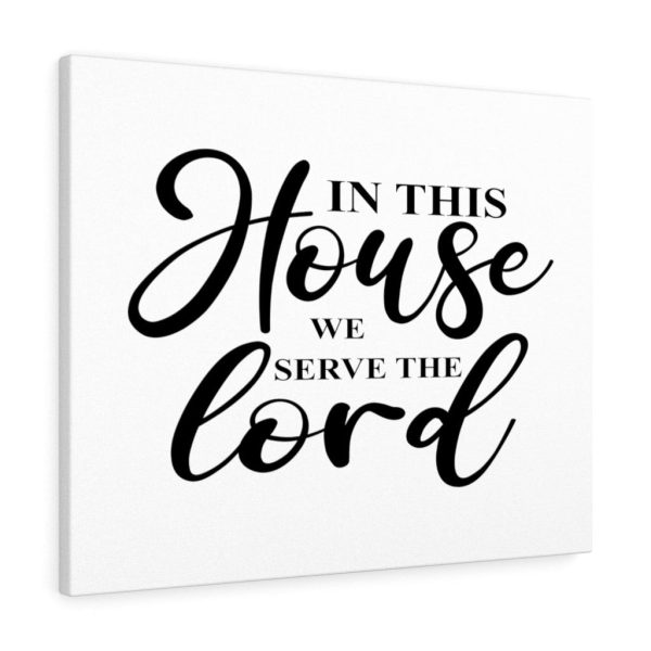 Scripture Canvas In This House We Serve The Lord Christian Bible Verse Meaningful Framed Prints, Canvas Paintings - Image 2