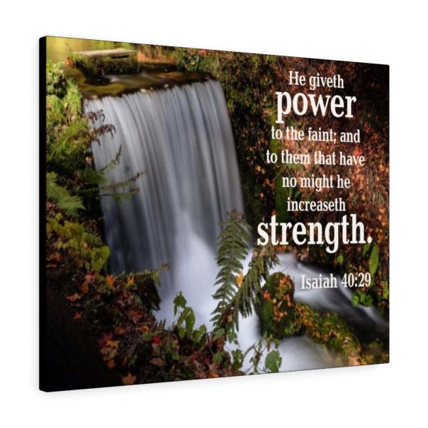 Scripture Canvas He Giveth Power and Strength Isaiah 40:29 Christian Bible Verse Meaningful Framed Prints, Canvas Paintings - Image 6