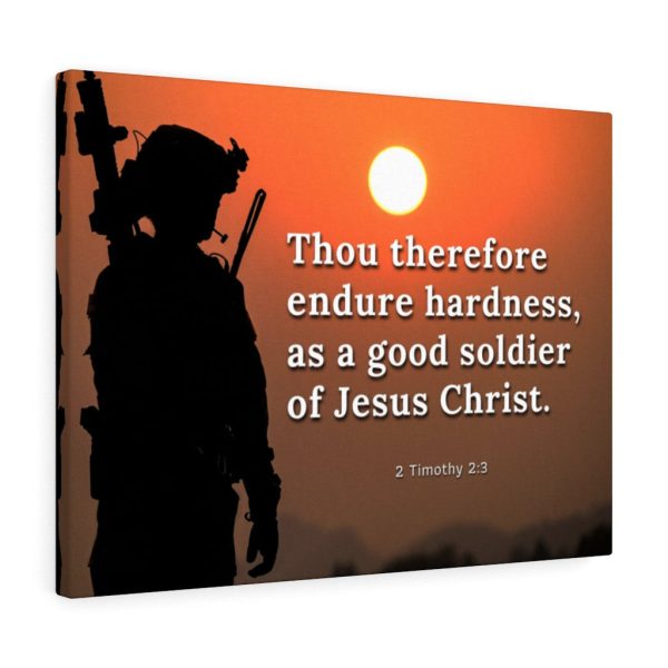 Scripture Canvas Endure Hardness 2 Timothy 2:3 Christian Wall Art Bible Verse Meaningful Framed Prints, Canvas Paintings - Image 4