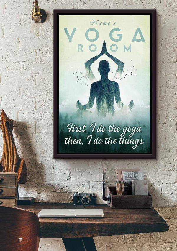 Personalised Yoga Room For Yoga Studio Sign Framed Canvas - Image 4