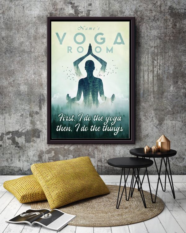 Personalised Yoga Room For Yoga Studio Sign Framed Canvas - Image 2