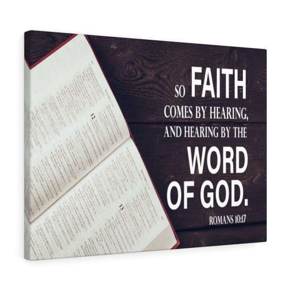 Bible Verse Canvas Faith Comes From Romans 10:17 Hearing Christian Framed Prints, Canvas Paintings - Image 6