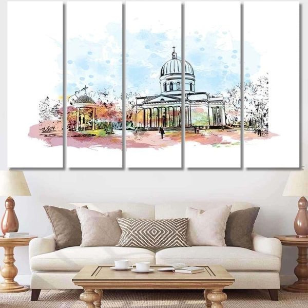 Building View Landmark Chisinau Capital Eastern Christian Premium Multi Canvas Prints, Multi Piece Panel Canvas Luxury Gallery Wall Fine Art Print - Image 8