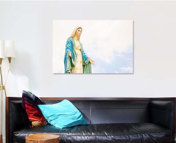 Statues Holy Women On Cloudy Sky Christian Premium Multi Canvas Prints, Multi Piece Panel Canvas Luxury Gallery Wall Fine Art Print - Image 4