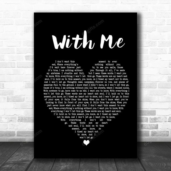 Sum 41 With Me Black Heart Song Lyric Music Art Print - Canvas Print Wall Art Home Decor