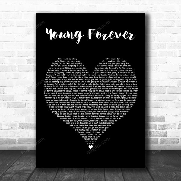 JAY-Z Featuring Mr. Hudson Young Forever Black Heart Decorative Art Gift Song Lyric Print - Canvas Print Wall Art Home Decor