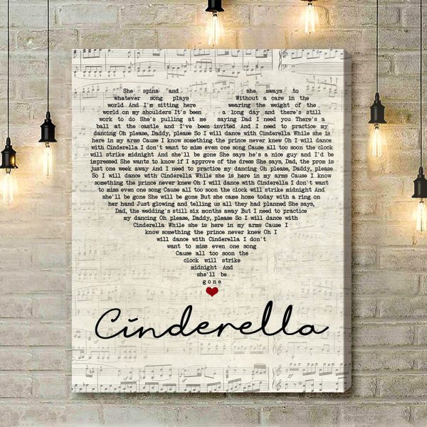 Steven Curtis Chapman Cinderella Script Heart Song Lyric Art Print - Canvas Print Wall Art Home Decor