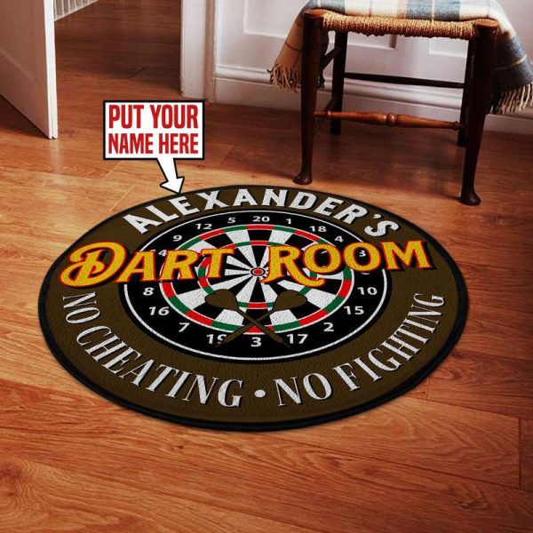 Personalized Darts Room Round Mat Round Floor Mat Room Rugs Carpet Outdoor Rug Washable Rugs - Image 2