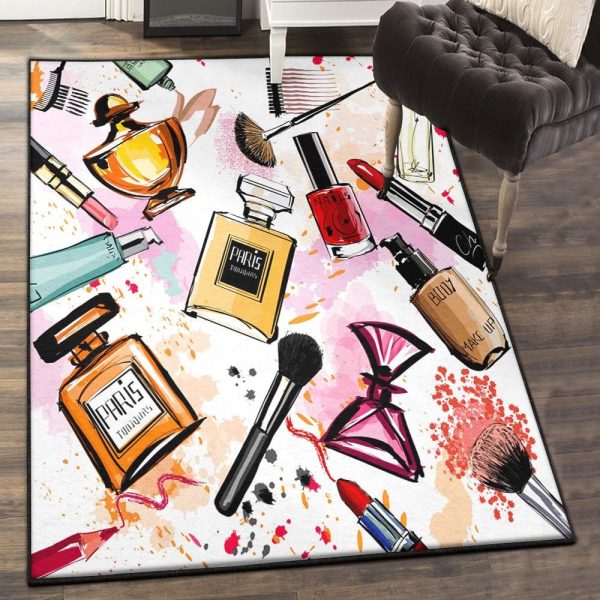 Cosmetic Large Cosmetic And Makeup Rug Rectangle Rugs Washable Area Rug Non-Slip Carpet For Living Room Bedroom