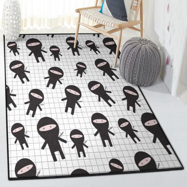 Ninjas Carpets Ninja Pattern Rug Rectangle Rugs Washable Area Rug Non-Slip Carpet For Living Room Bedroom - Image 2