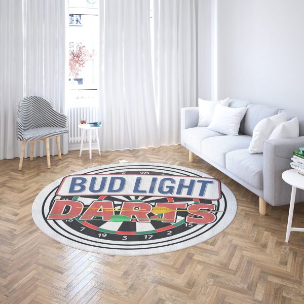 Bud Light Darts Round Mat Round Floor Mat Room Rugs Carpet Outdoor Rug Washable Rugs