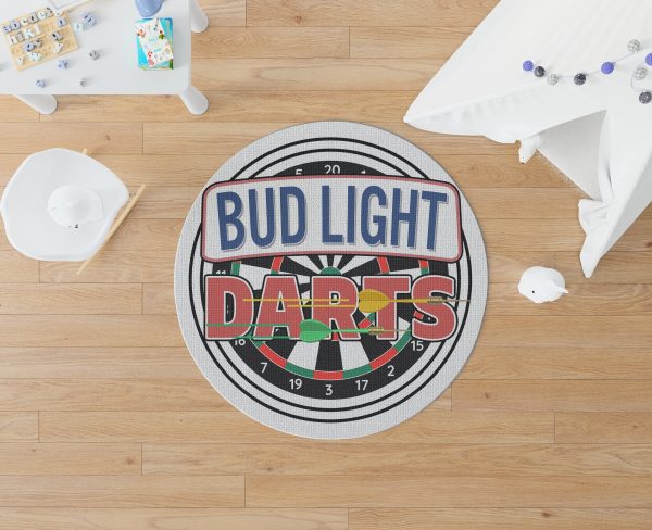 Bud Light Darts Round Mat Round Floor Mat Room Rugs Carpet Outdoor Rug Washable Rugs - Image 2