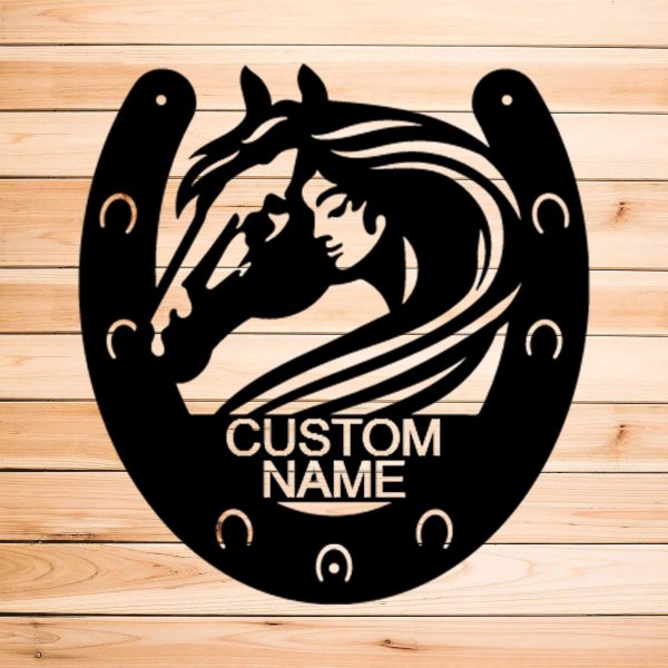 Horse Owner Monogram Personalized Indoor Outdoor Steel Sign Birthday W