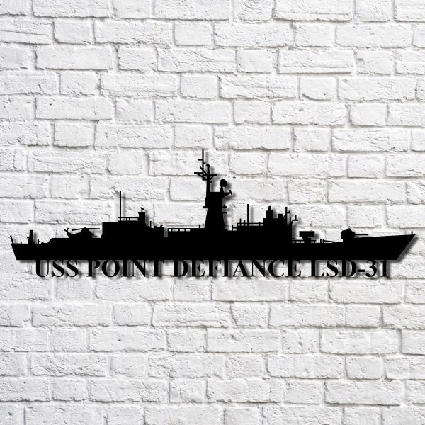 Uss Point Defiance Lsd31 Navy Ship Metal Art, Gift For Navy Veteran, N