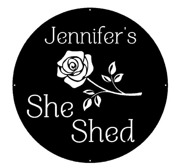 Rose, She Shed Signs, Large Garden Decor, Personalized Garden Sign, Bi