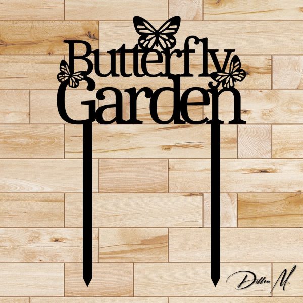 Butterfly Garden Metal Sign Cut Metal Sign Wall Metal Sign Decorations