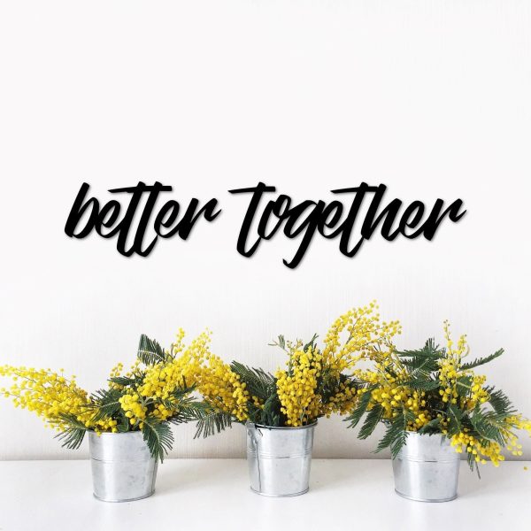 Better Together Sign Wedding Decor Chair Signs Bride And Groom Romanti