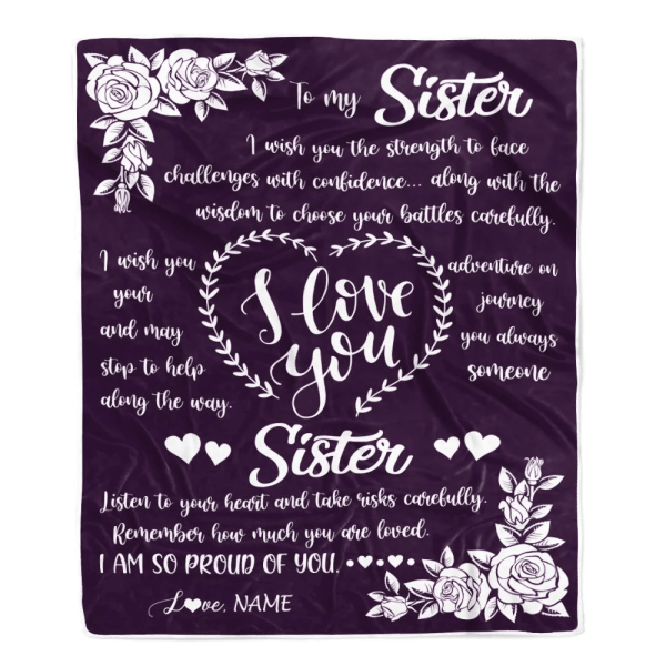 Personalized To My Sister Blanket From Brother I Wish You The Strength - Image 2