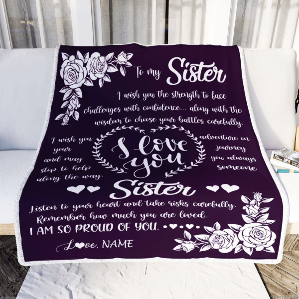 Personalized To My Sister Blanket From Brother I Wish You The Strength - Image 3