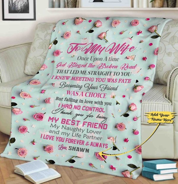 To My Wife My Bestfriend My Lover Custom Valentine Day Blanket, Husban - Image 2