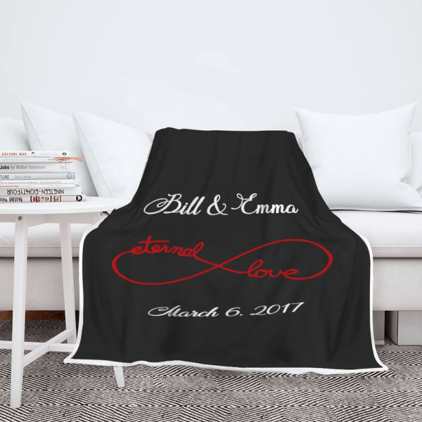 Valentine's Day Couples Infinity Blanket Customized Blanket For Wife C - Image 6