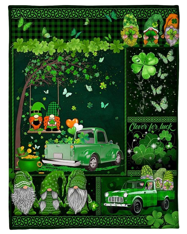 Gnomes Irish Truck Butterflies Four-leaf Clover St Patricks Day Gift F