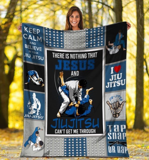 There Is Nothing That Jesus And Jiujitsu Fleece Blanket