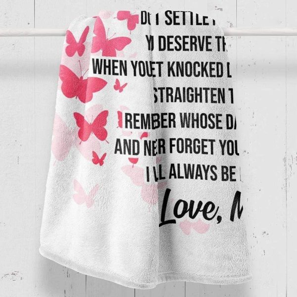 To My Daughter Remember Whose Daughter You Are Fleece Blanket - Image 4