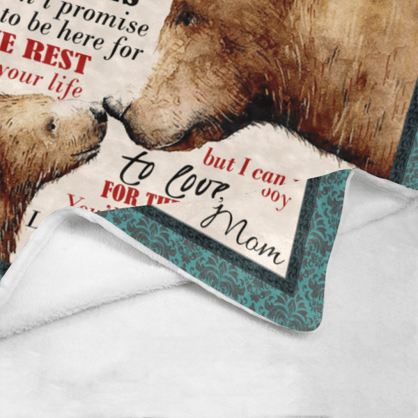 Bear Mom To My Son Love You For The Rest Of Mine Fleece Blanket - Image 5