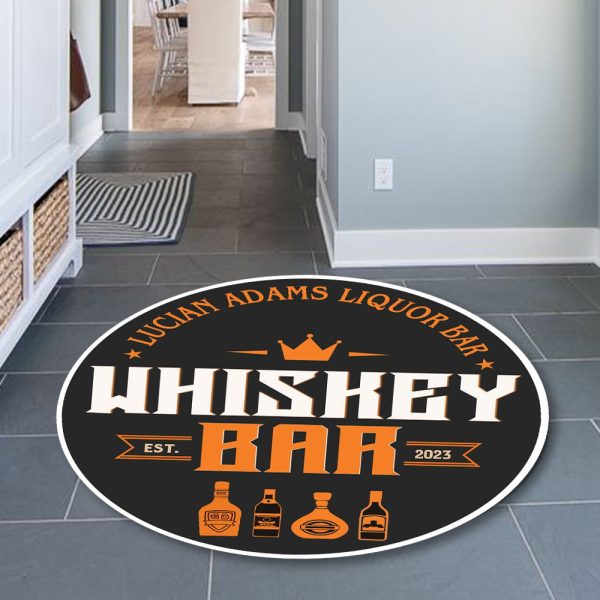 Personalized Whiskey Bar Round Mat Round Floor Mat Room Rugs Carpet Outdoor Rug Washable Rugs - Image 7