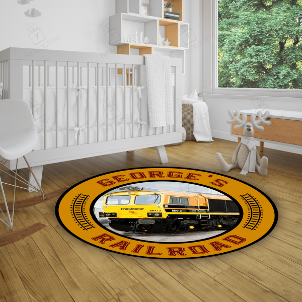 Personalized Freightliner Railway Uk Round Mat Round Floor Mat Room Rugs Carpet Outdoor Rug Washable Rugs