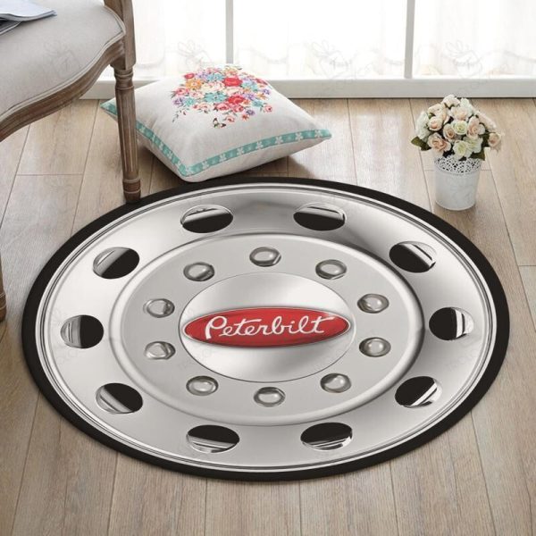 Pete Living Room Round Mat Circle Rug Peterbilt Truck