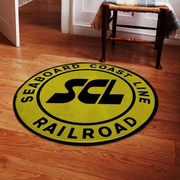 Scl Seaboard Round Mat Seaboard Coast Line Railroad Round Floor Mat Room Rugs Carpet Outdoor Rug Washable Rugs