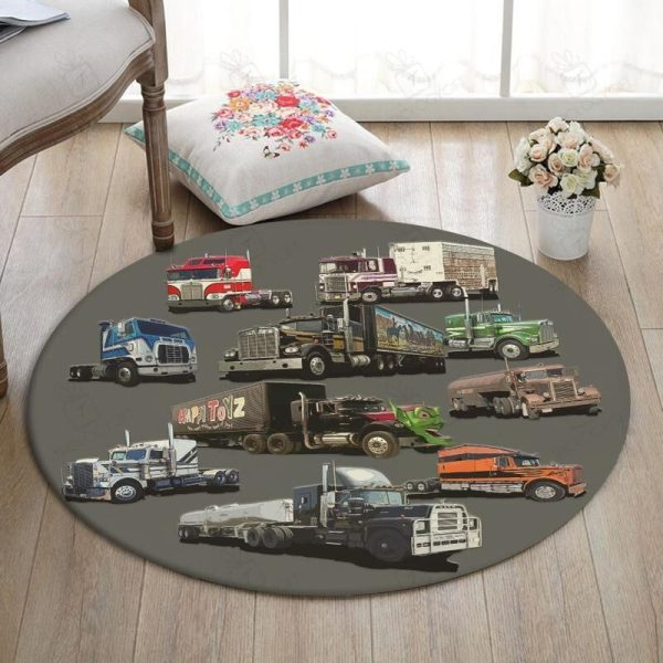 Convoy Round Mat Convoy Bj And The Bear Movin On Smokey And The Bandit Duel Big Trouble In Little China Over The Top White Line Fever Round Floor Mat Room Rugs Carpet Outdoor Rug Washable Rugs