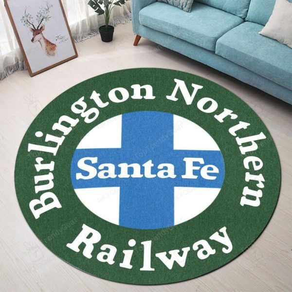 Burlington Northern Railroad Round Mat Round Floor Mat Room Rugs Carpet Outdoor Rug Washable Rugs - Image 3