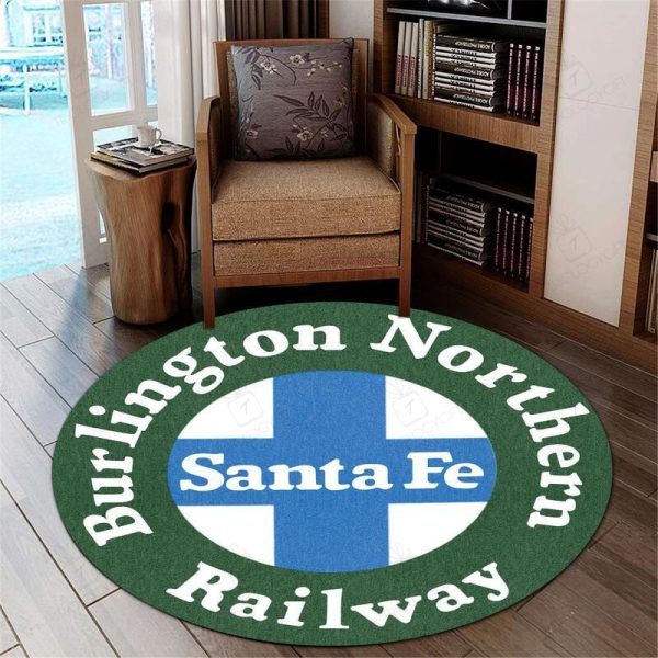 Burlington Northern Railroad Round Mat Round Floor Mat Room Rugs Carpet Outdoor Rug Washable Rugs - Image 2