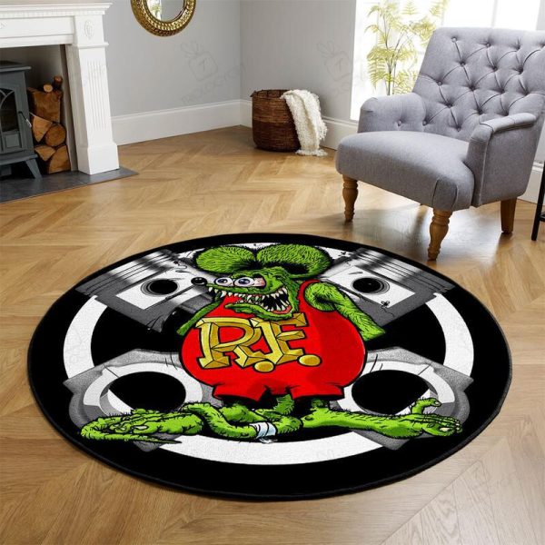 Rat Fink Round Mat Round Floor Mat Room Rugs Carpet Outdoor Rug Washable Rugs - Image 2