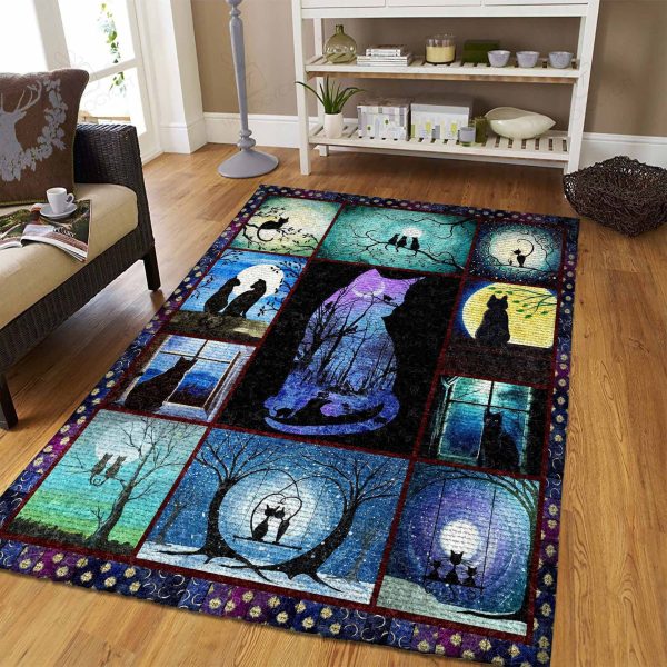 Cat Area Rugs For Living Room Rectangle Rug Bedroom Rugs Carpet Flooring Gift RS136129|Rosabella Print