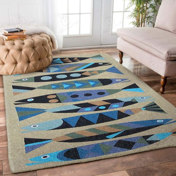 Fish Rectangle Rug Decor Area Rugs For Living Room Bedroom Kitchen Rugs Home Carpet Flooring Rs013563 Print