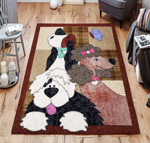 Dogs Rectangle Rug Decor Area Rugs For Living Room Bedroom Kitchen Rugs Home Carpet Flooring Rs012429 Print