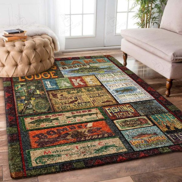 Fishing Rectangle Rug Decor Area Rugs For Living Room Bedroom Kitchen Rugs Home Carpet Flooring Rs013610 Print