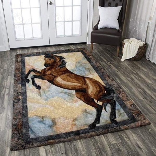 Horse Rectangle Rug Decor Area Rugs For Living Room Bedroom Kitchen Rugs Home Carpet Flooring Rs015895 Print