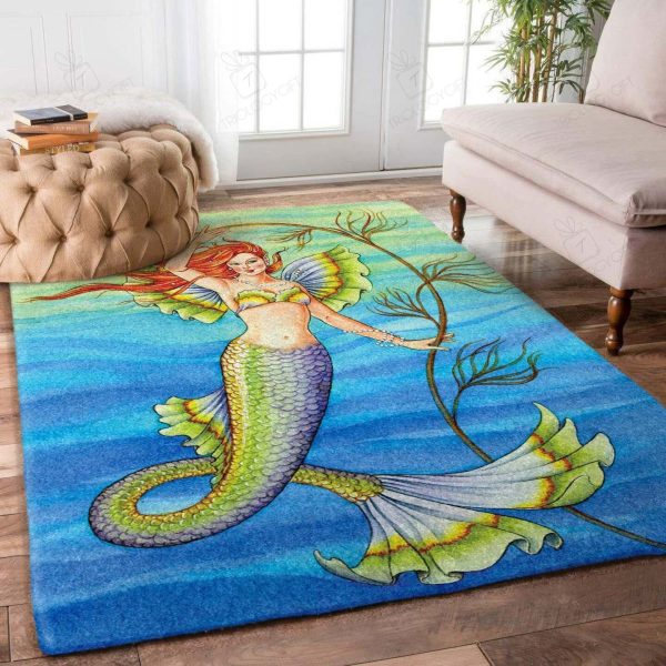 Mermaid Rectangle Area Rugs Carpet For Living Room, Bedroom, Kitchen Rugs, Non-Slip Carpet Rp122016 Print