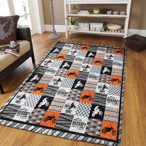 Motocross Ed63884 Rectangle Area Rugs Carpet For Living Room, Bedroom, Kitchen Rugs, Non-Slip Carpet Rp122617 Print